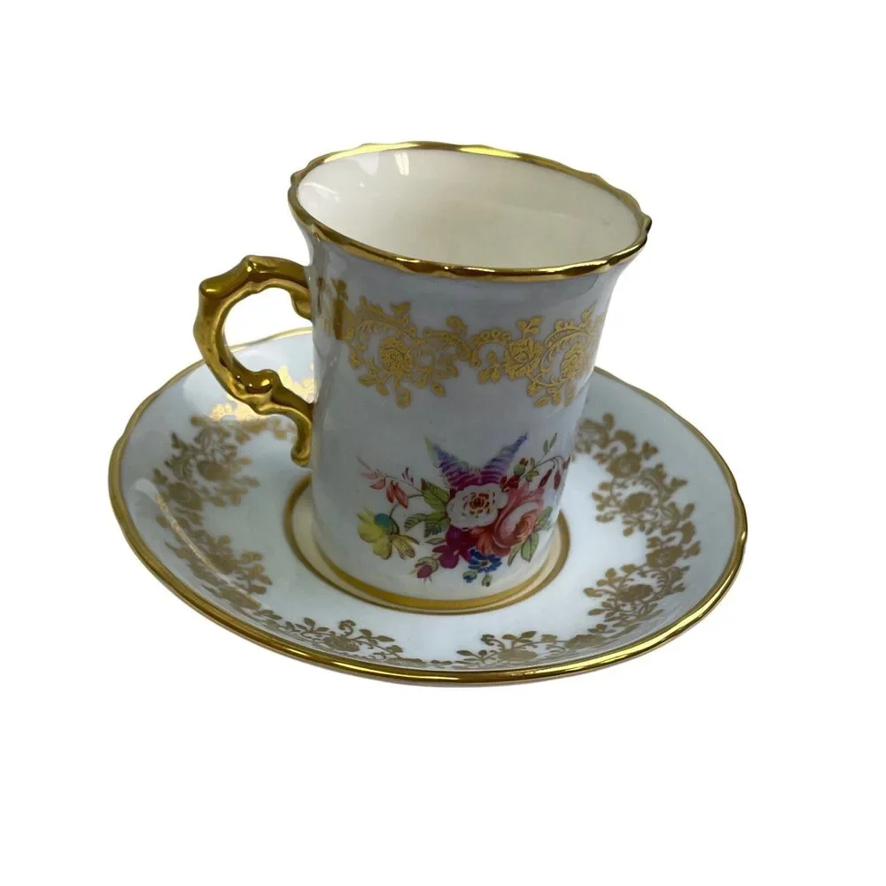 Vintage Hammersley & Co Cup & Saucer Pale Blue Bone China England Teacup Set
